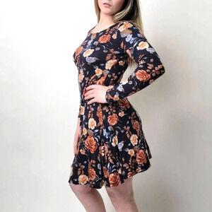 F21 x Forever 21 Floral Tee Shirt Skater Dress - S